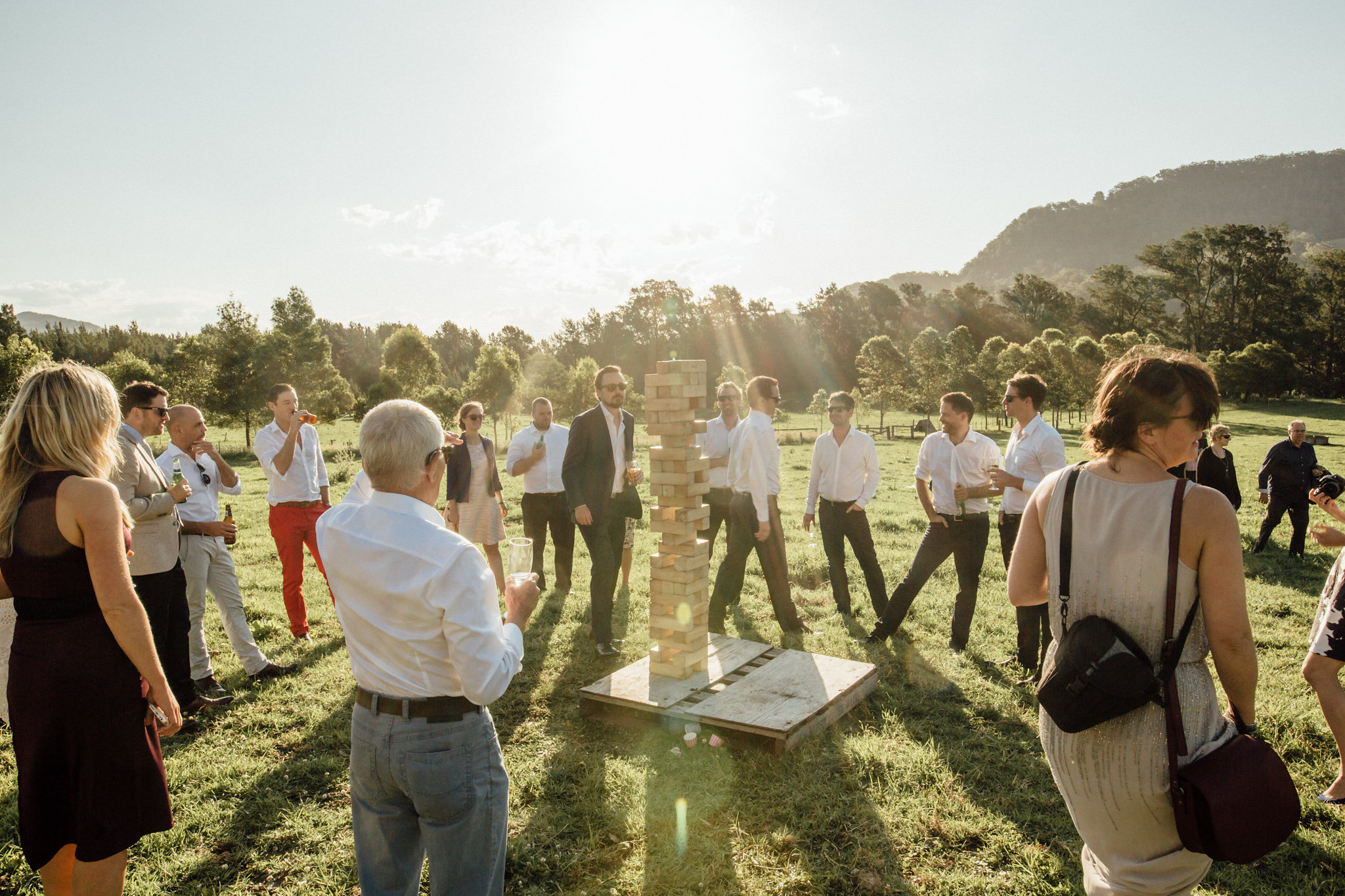 lawn games at a wedding