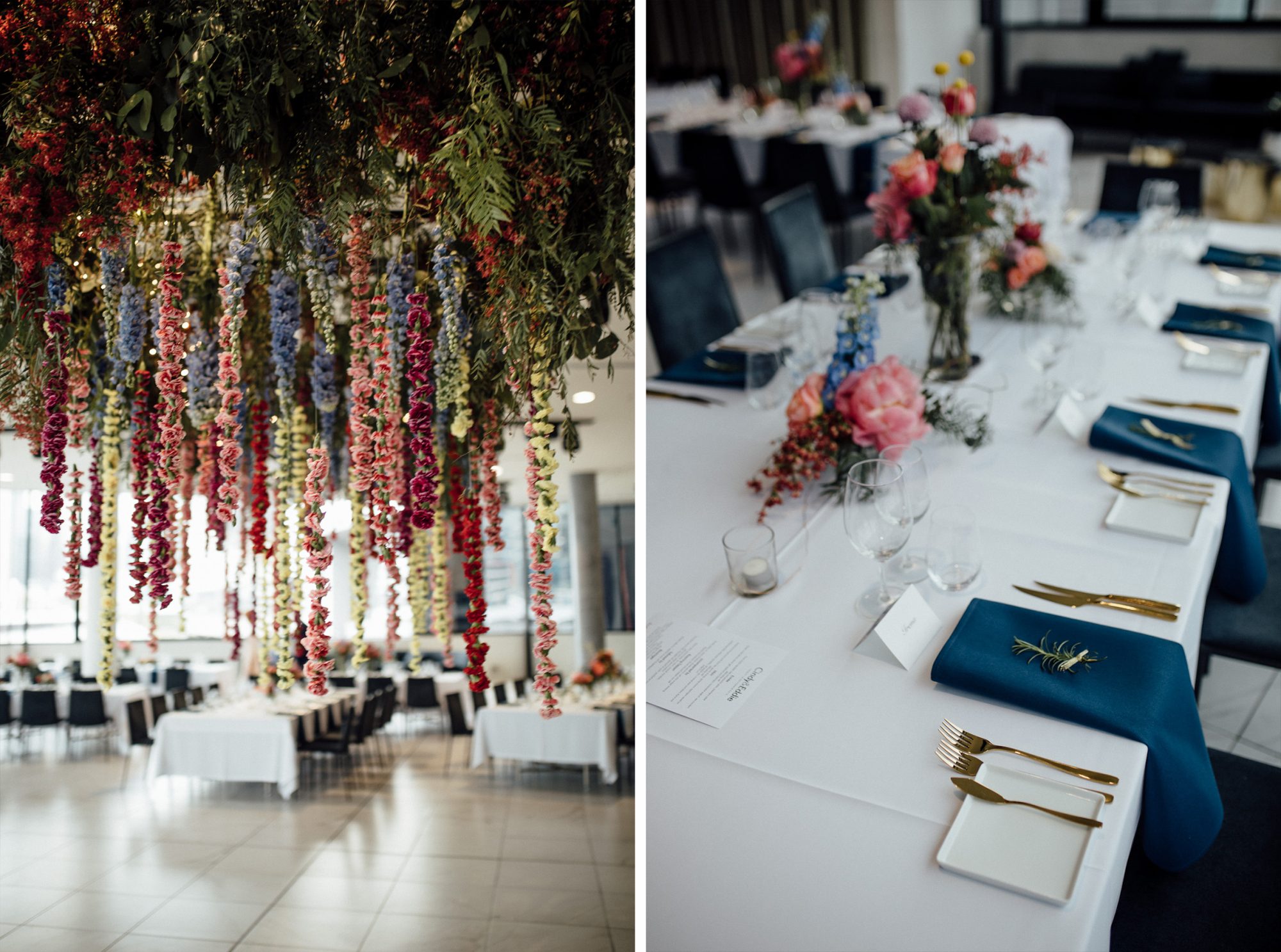 Cindy & Eddie had an epic reception at the Aerial Reception, South Wharf