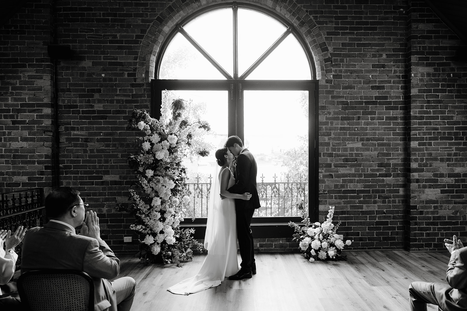 First kiss as husband and wife at Chapel 1885