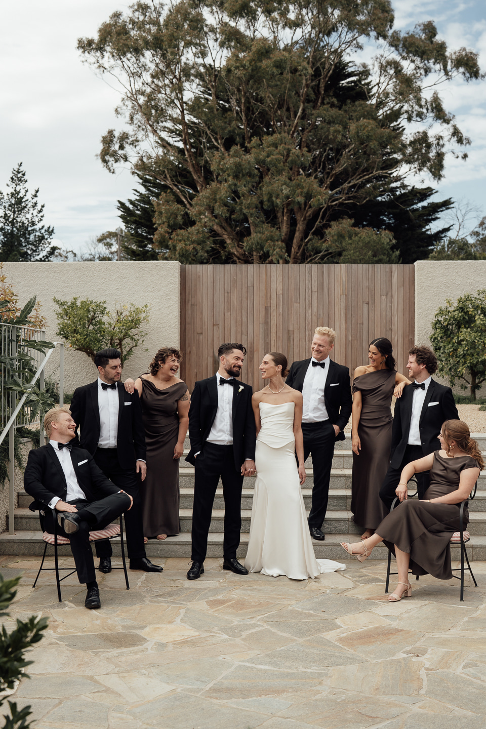 Wedding party at Sunnyside Estate