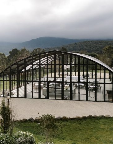 Glass atrium Alora Macedon Wedding Venue